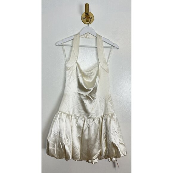 REFORMATION Babette Silk Dress in Ivory Size US 6 NWT - Picture 6 of 16